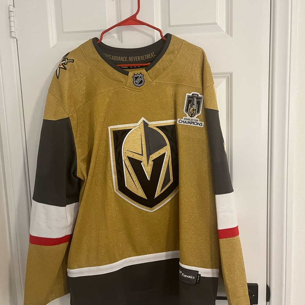 Fanatics Golden Knights Eichel Men's Gold and Black Jersey